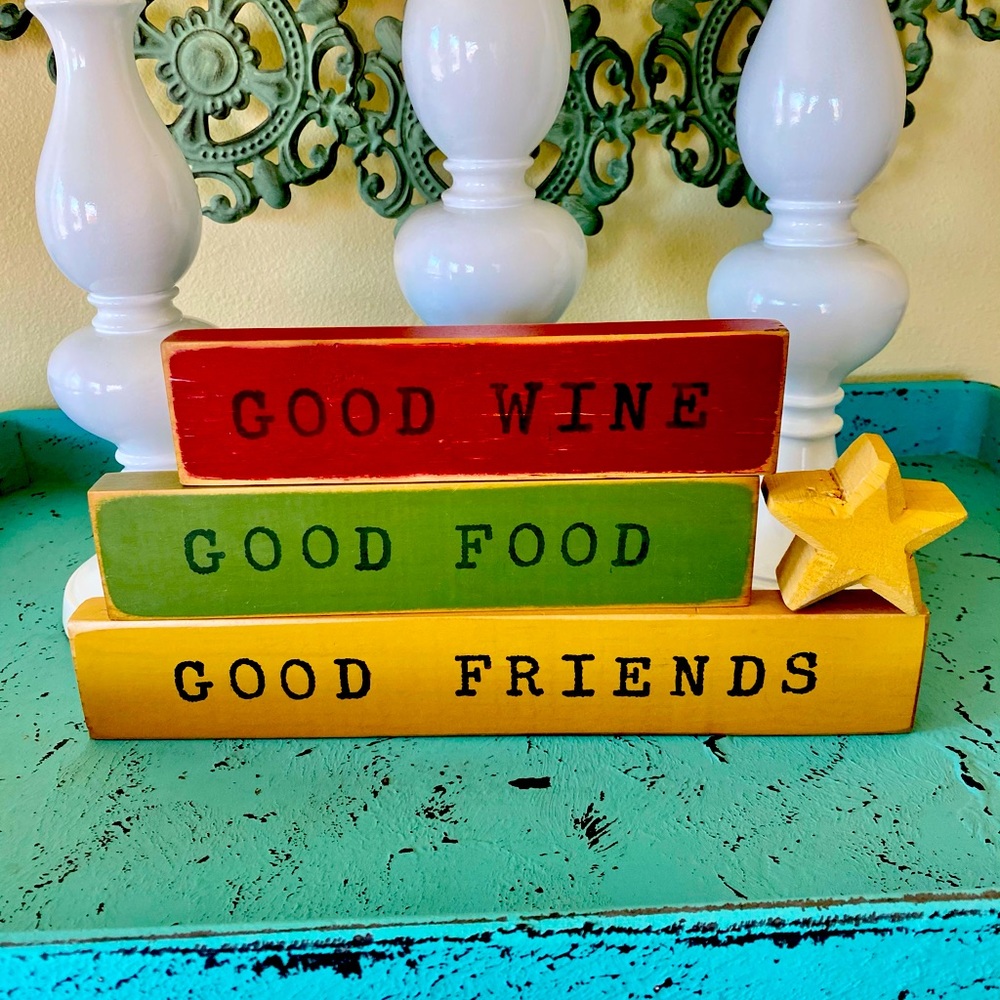 🧡3/$15🧡 Wood Block Decorative Sign